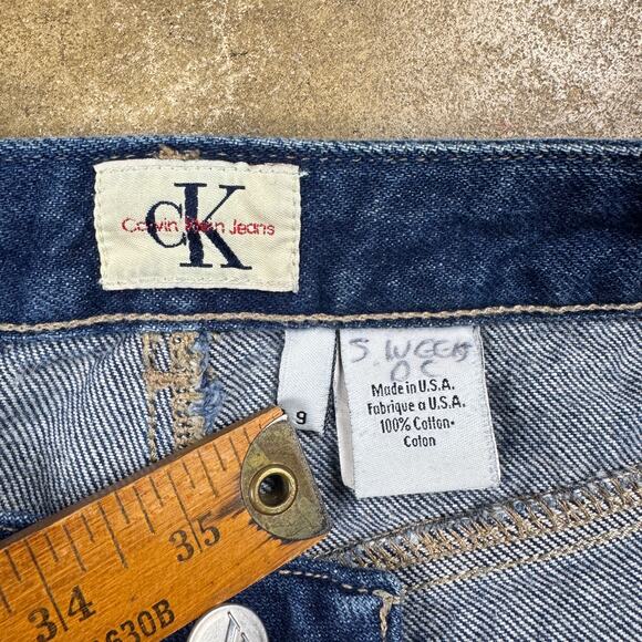 Vintage Calvin Klein Jeans Women’s Size 9 Straight Leg High Rise USA Denim - Picture 8 of 13